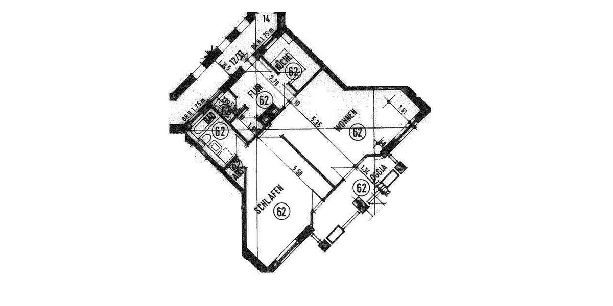 Etagenwohnung Kiel Damperhof - 2 Zimmer, 78 m&sup2;, 325.000&euro; | Angebot:26502703