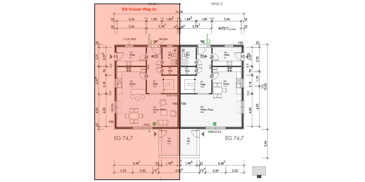 Doppelhaushälfte in Wattenbek bei Bordesholm - Nettokaltmiete: 4 zimmer