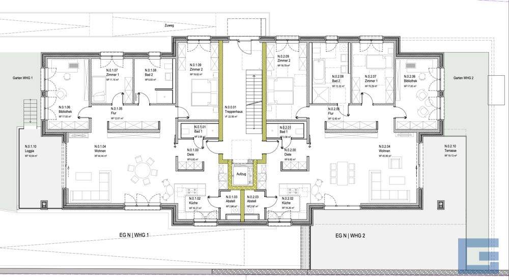 Etagenwohnung Kiel / Düsternbrook Düsternbrook - 4 Zimmer, 169 m&sup2;, 1.650.000&euro; | Angebot:23388135