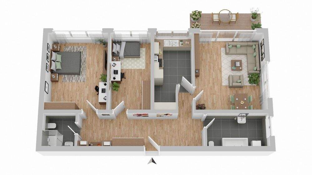 Etagenwohnung Schönberg Schönberg - 3 Zimmer, 95 m&sup2;, 329.000&euro; | Angebot:25877746