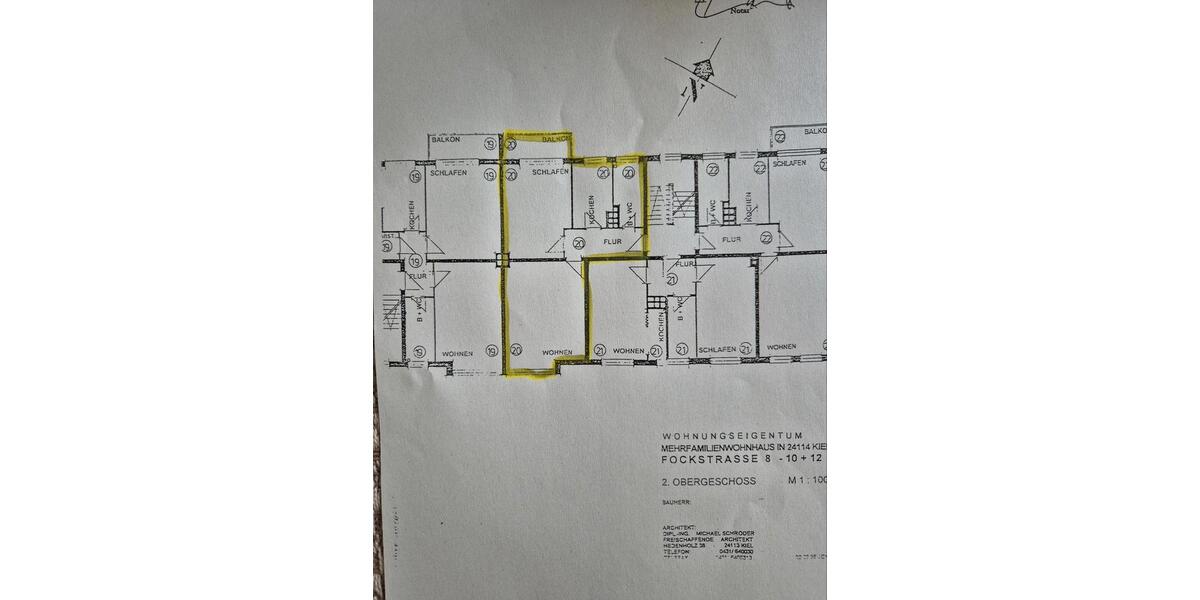 Etagenwohnung Kiel Südfriedhof - 2 Zimmer, 53 m&sup2;, 169.000&euro; | Angebot:27147169